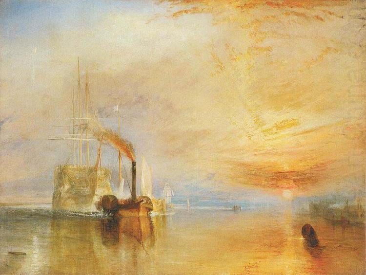 Joseph Mallord William Turner The Fighting Temeraire tugged to her last Berth to be broken up oil painting picture